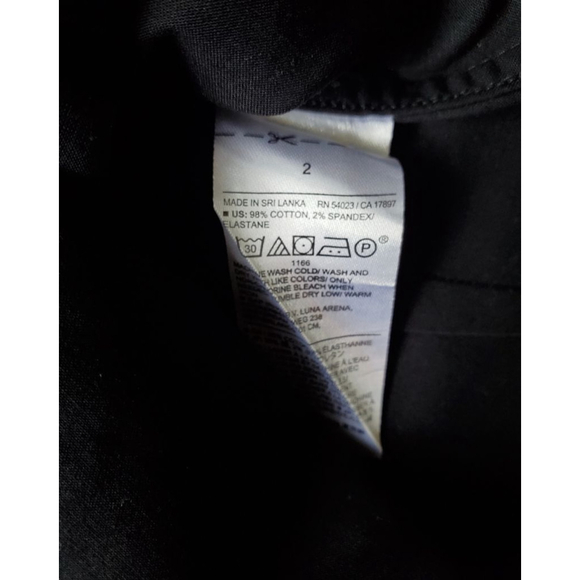 Banana Republic Black Tailored Button-Down Long Sleeve Shirt Size 2 RT$70 NEW - Picture 10 of 10